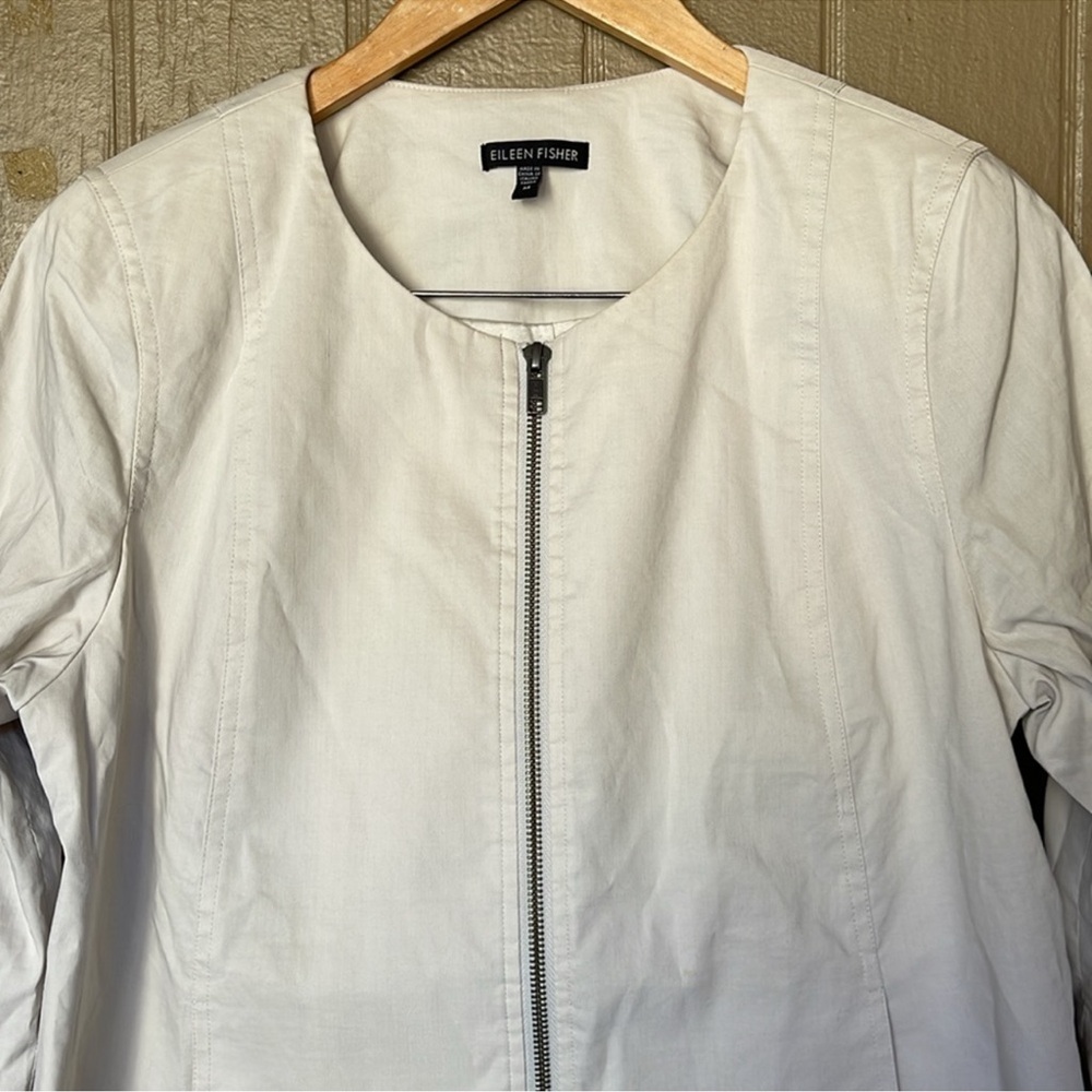 Eileen Fisher Women's Zip-Up 3/4 sleeve Jacket size M - Picture 4 of 7